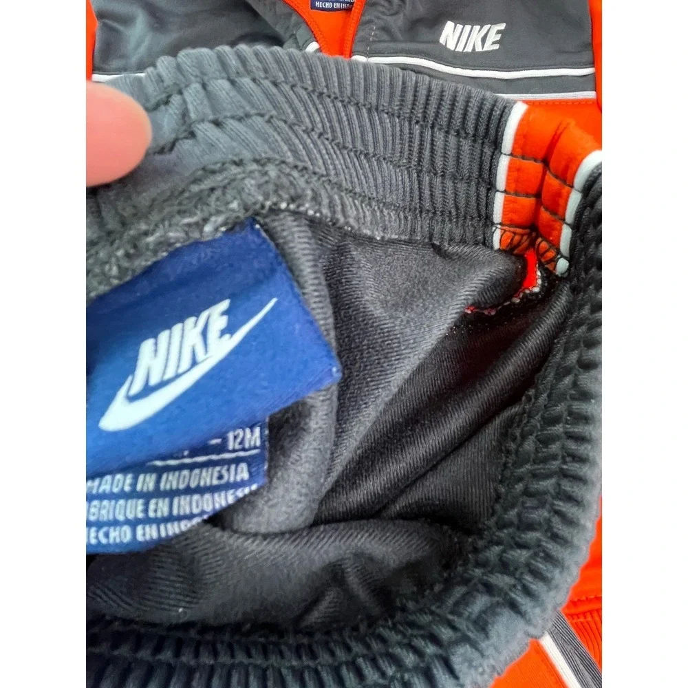 Nike Toddler Track Suit 2-Piece Set Orange Gray Size 12 Months Jacket Pants - Picture 4 of 8